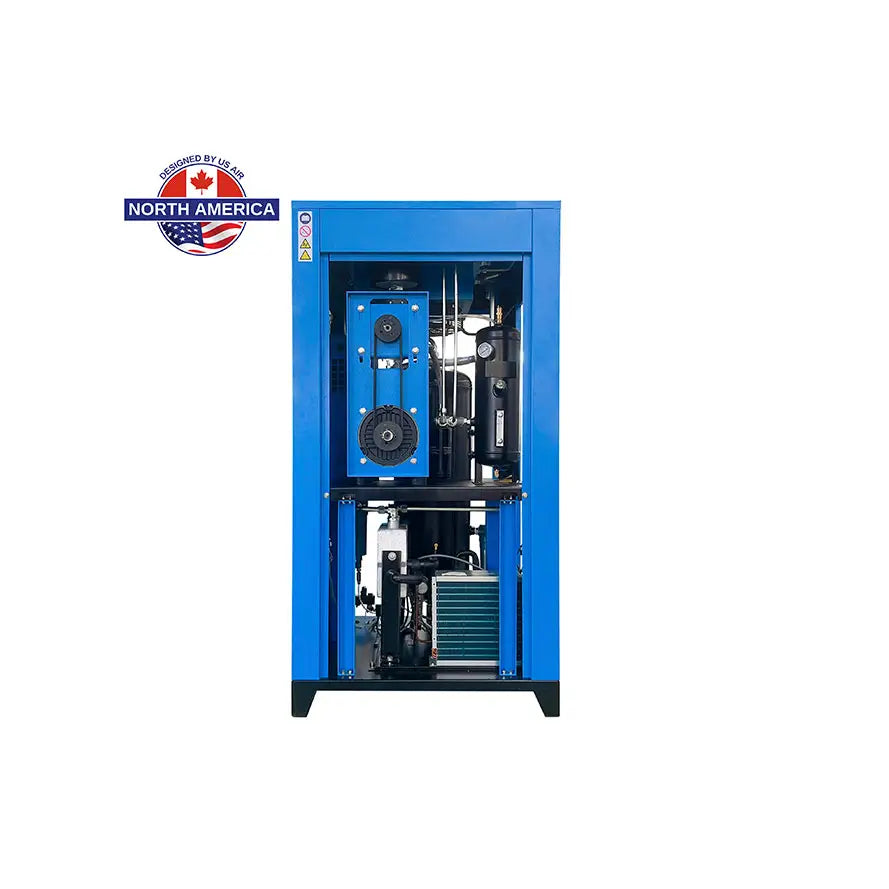 10 HP US AIR CENTER Rotary Screw -Variable Speed Drive- Compressor With Built in Dryer And Tank  | 1-3 Phase | 208-600 Volts | 43 CFM