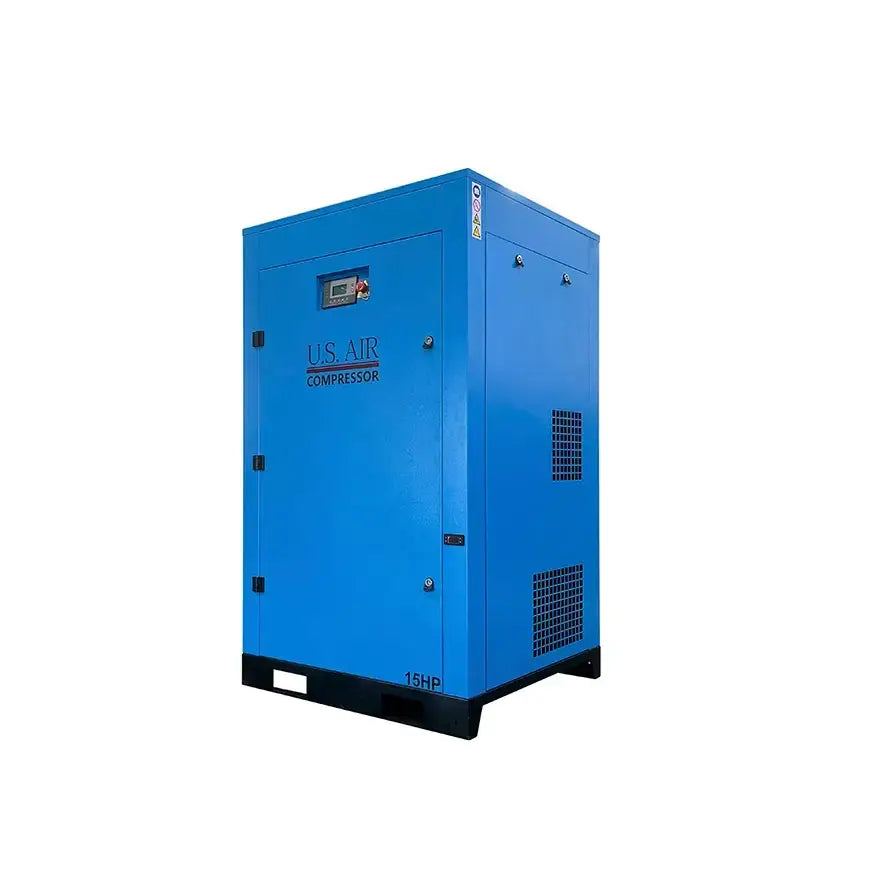 15 HP US AIR CENTER Rotary Screw -Variable Speed Drive- Compressor With Built in Dryer And Tank | 1-3 Phase | 208-600 Volts | 63 CFM