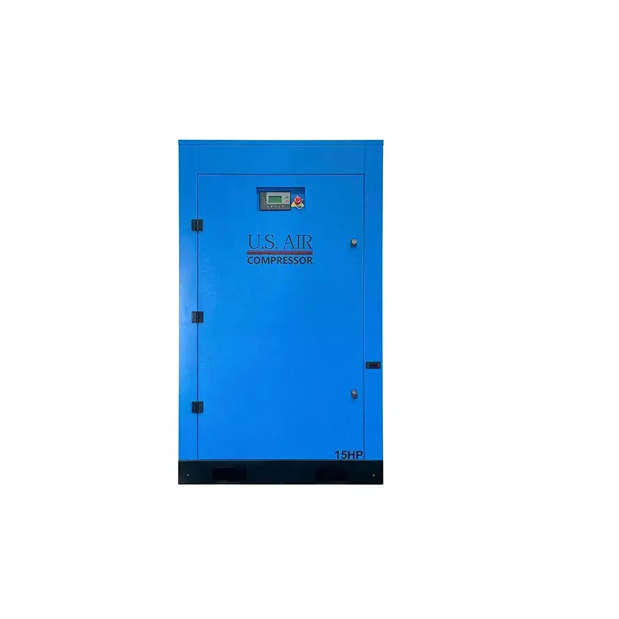 15 HP US AIR CENTER Rotary Screw -Variable Speed Drive- Compressor With Built in Dryer And Tank | 1-3 Phase | 208-600 Volts | 63 CFM