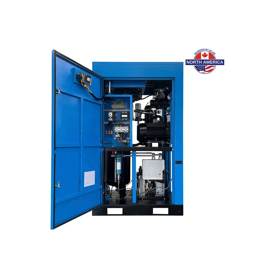 15 HP US AIR CENTER Rotary Screw -Fixed Speed- Compressor With Built in Dryer And Tank | 3 Phase | 208-600 Volts | 63 CFM