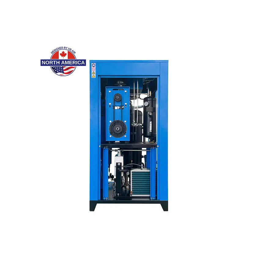 15 HP US AIR CENTER Rotary Screw -Fixed Speed- Compressor With Built in Dryer And Tank | 3 Phase | 208-600 Volts | 63 CFM