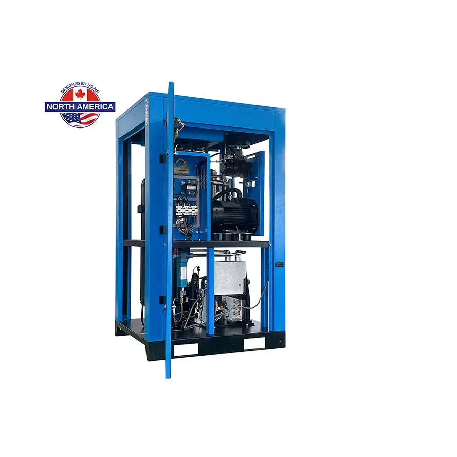 15 HP US AIR CENTER Rotary Screw -Variable Speed Drive- Compressor With Built in Dryer And Tank | 1-3 Phase | 208-600 Volts | 63 CFM