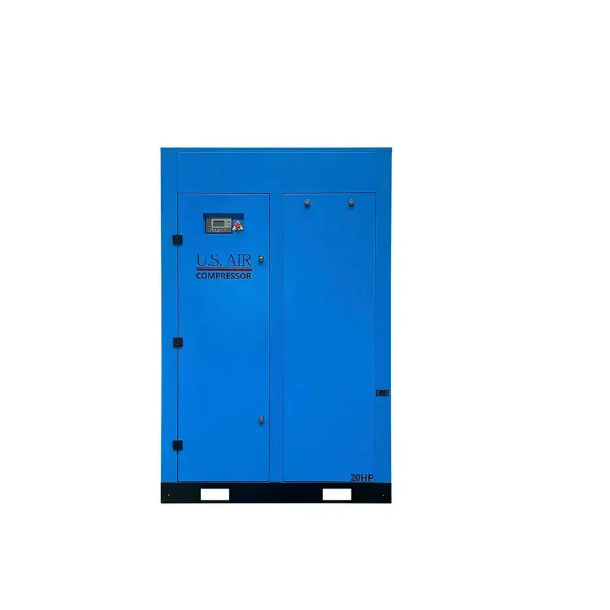 20 HP US AIR CENTER Rotary Screw -Fixed Speed- Compressor With Built in Dryer And Tank | 3 Phase | 208-600 Volts | 86 CFM