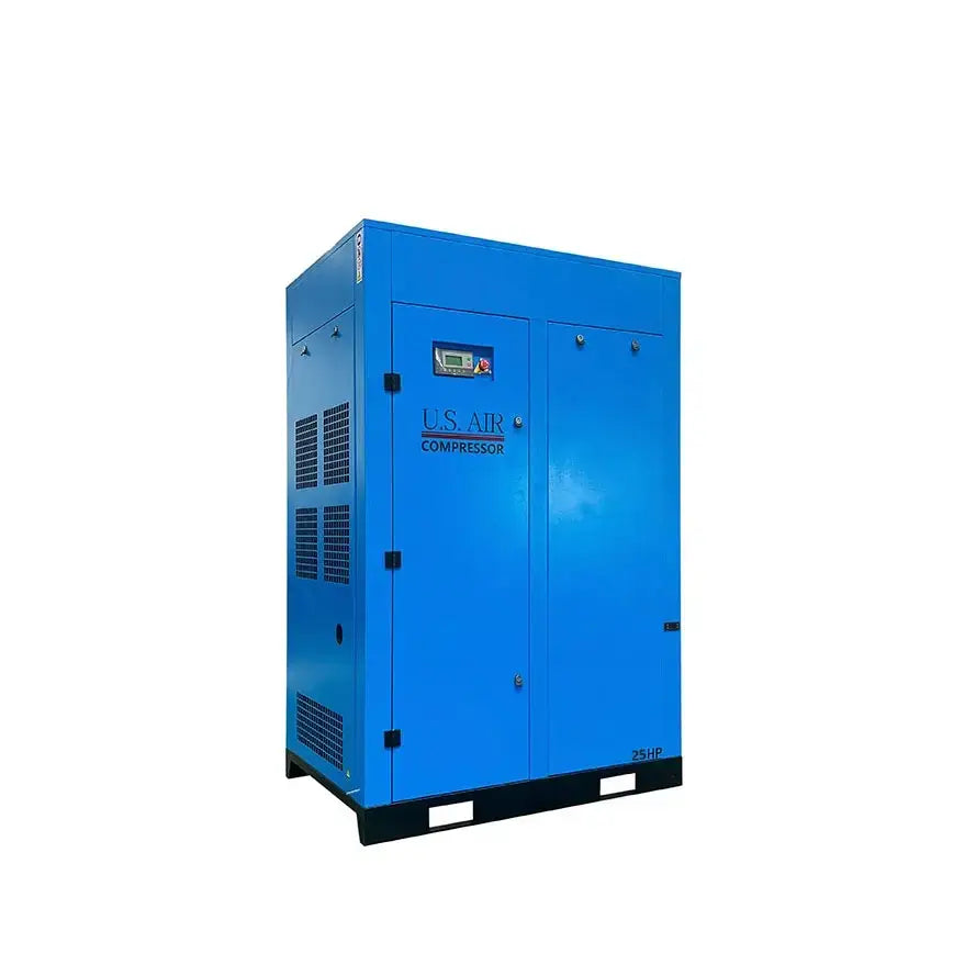 25 HP US AIR CENTER Rotary Screw -Fixed Speed- Compressor With Built in Dryer And Tank | 3 Phase | 208-600 Volts | 96 CFM