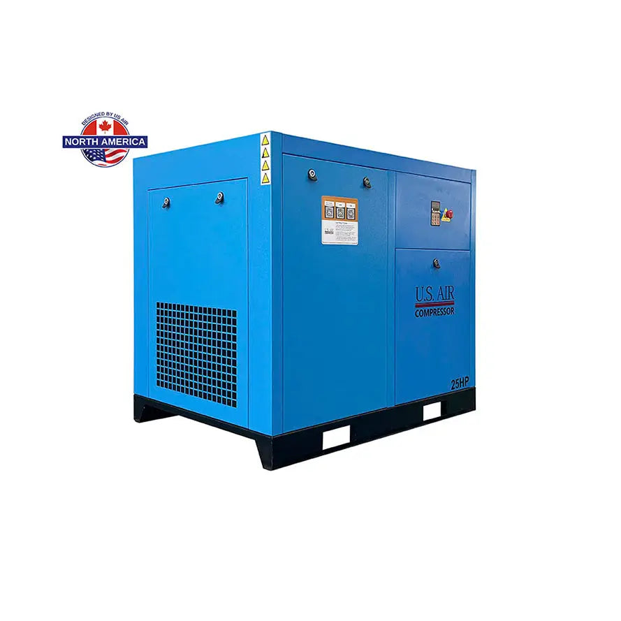 25 HP Variable Speed Drive Rotary Screw Air Compressor | 1-3 Phase | 208-600 Volts | 115 CFM