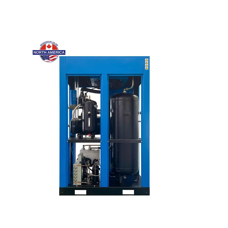 30 HP US AIR CENTER Rotary Screw -Fixed Speed- Compressor With Built in Dryer And Tank | 3 Phase | 208-600 Volts | 129 CFM