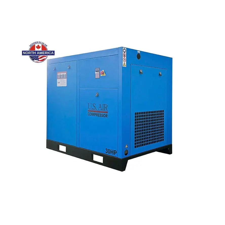 30 HP Variable Speed Drive Rotary Screw Air Compressor | 1-3 Phase | 208-600 Volts | 129 CFM