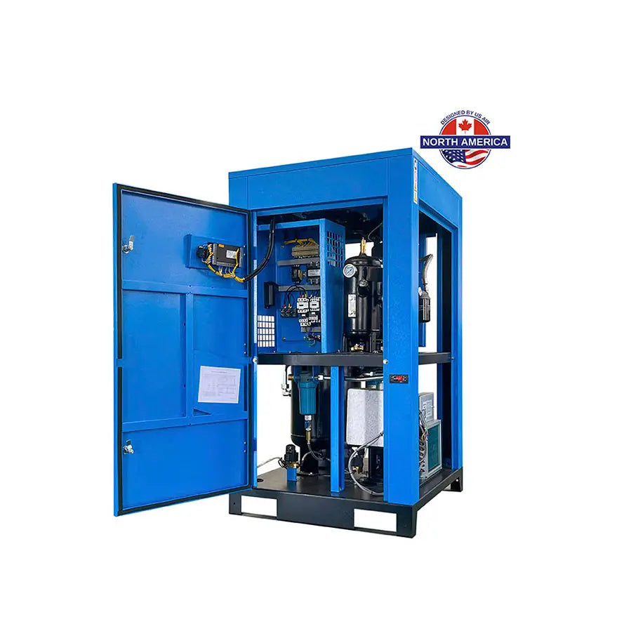 5 HP US AIR CENTER Rotary Screw -Fixed Speed- Compressor With Built in Dryer And Tank  | 1 Phase | 208-230 Volts | 21 CFM