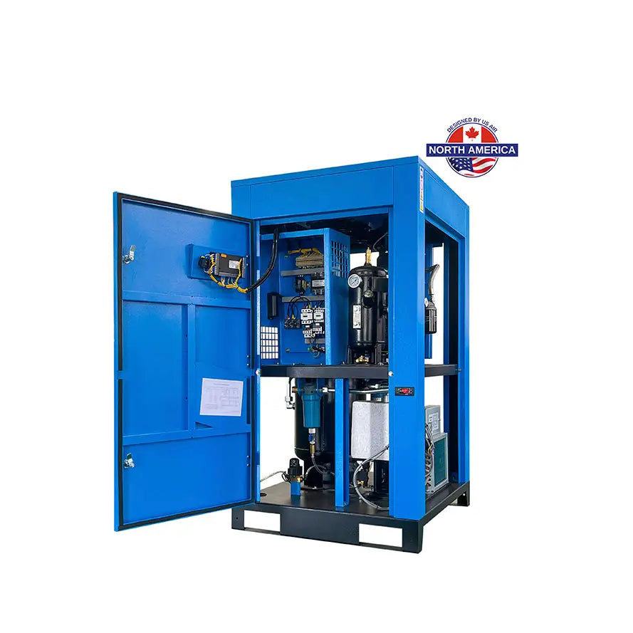 7 HP US AIR CENTER Rotary Screw -Variable Speed Drive- Compressor With Built in Dryer And Tank  | 1 Phase | 208-230 Volts | 29 CFM