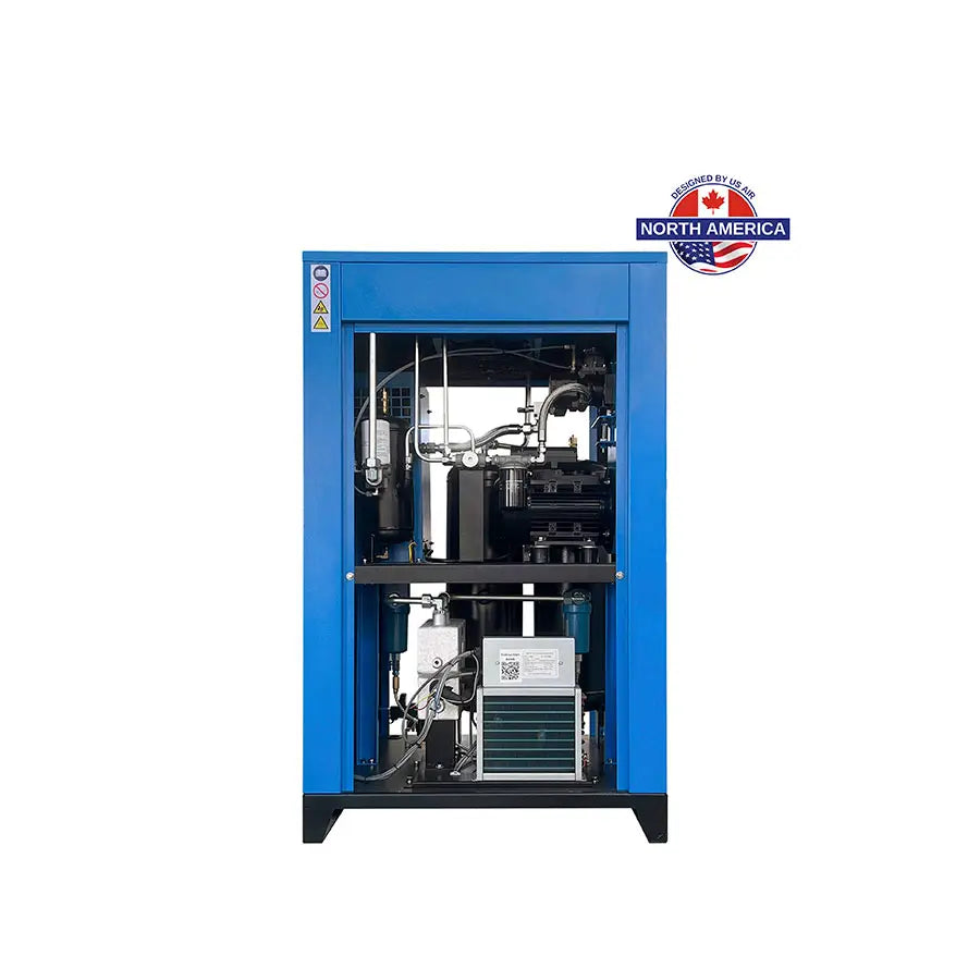 7 HP US AIR CENTER Rotary Screw -Fixed Speed- Compressor With Built in Dryer And Tank  | 3 Phase | 208-600 Volts | 29 CFM