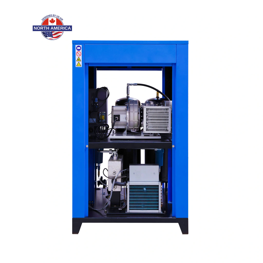 5 HP OIL FREE SCROLL AIR CENTER Rotary Screw -VSD- Compressor With Built in Dryer And Tank  | 1-3 Phase | 208-600 Volts | 14 CFM